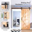 EaseLife 6 FT Sliding Barn Door Track and Handle Hardware Kit,Basic J Pulley,Slide Smoothly Quietly,Easy Install (6FT Track Kit for 30"~36" Wide Single Door)