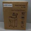 100-Sheet Auto Feed Paper Shredder, 40 Min Non-Stop, Shredders for Home Office Heavy Duty, P-4 Ultra Security Shredder for Home Office, Cross-Cut with Wheels, 4.5 Gal Bin, <63 dB (OL100)