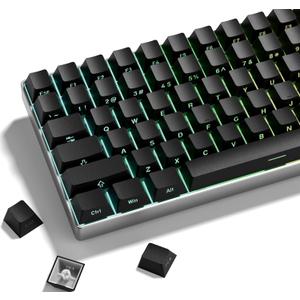 dagaladoo Black keycap Set,Shine Through Keyboard caps South Facing, Japanese Style Double Shot PBT Key caps,OEM Profile Custom keycaps for Mechanical Keyboards (only keycap)