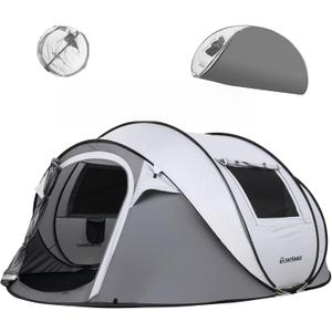 EchoSmile Instant Pop Up Camping Tent, 2/4/6 Person, Easy Setup Tent, Water Resistant Dome, Portable with Carry Bag