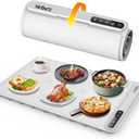 Warming Mat for Food -Electric Food Warming Tray (24"x16"), Rapid Full-Surface Heating, Portable & Rollable Versatile Food Warmer for Countertop, Perfect for Gatherings, Parties &Everyday Use (Light Gray)