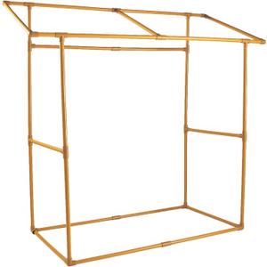 Fun Express Portable Bar Table Stand - Gold Tabletop Tent Base for Events | Dessert Table Display Set for Vendor Craft Fair, Party Tables & Mobile Bar Station | Circus Carnival Theme Setup