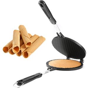 Dyna-Living Waffle Cone Maker Home Use Ice Cream Cone Maker 6.7'' Waffle Maker Non-stick Egg Roll Maker Waffle Bowl Maker for DIY Ice Cream Waffle Cone Desserts