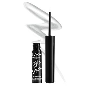 NYX Professional Makeup Epic Wear Metallic Liquid Liner, Long-Lasting Waterproof Eyeliner - Silver Metal (0.12 Fl Oz (Pack of 1))