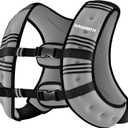 PACEARTH Weighted Vest,12lb Weight Vest with Reflective Stripe, Body Weight Vests for Women, Men, Weight Loss Workout, Strength Training, Running, Walking, Jogging (Gray, 12 LB)