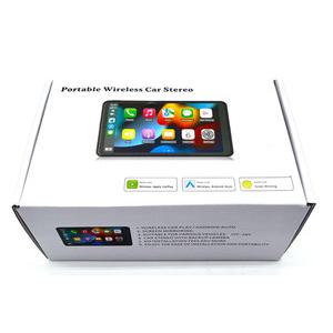 Wireless CarPlay Screen Android Auto for Car, 7" Touch Screen Naivgation Portable Car Stereo CarPlay Bluetooth Mirror Link, Siri, AirPlay, AUX, Voice Assistant for All Vehicles Upgrade