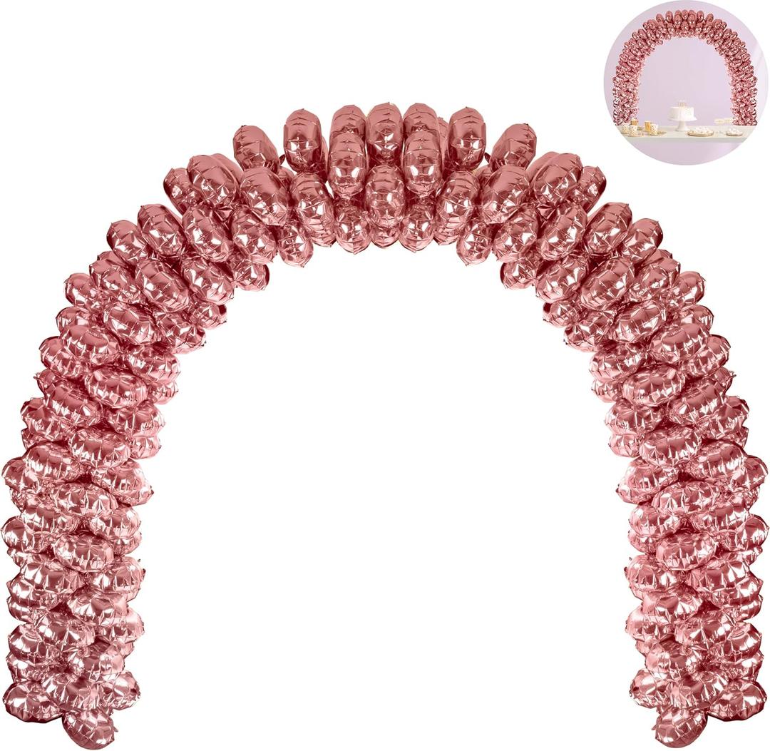 6.6FT Balloon Table Arch Kit  Adjustable Foil Balloon Arch Stand for Birthday, Wedding, Party, Baby Showers and Graduation Decorations  Easy Assembly Party Supplies (Rose Pink)