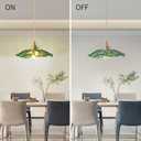 Pendant Light Kitchen Lights Glass Hanging Light Fixture Folwer Light Pendant Lights Modern Lighting for Bedroom Kitchen Hallway Bathroom Green Sunflower