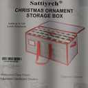 Sattiyrch Plastic Christmas Ornament Storage Box with Trays, Customizable Dividers, Dust-Proof Durable Ornament Organizer Holder, Christmas Storage Containers, Holds 128 x 3 Inch Ornaments