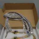 SaniteModar Polished Gold Bathroom Sink Faucet,Brass Bathroom Faucet 3 Hole,Widespread Bathroom Faucet for Sink 3 Hole,2 Handles Design with Water Supply Lines