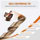 Hymnorq 8-Piece M35 Cobalt Steel Drill Bit Set (3mm-10mm), Dual Twist Flute, Bronze Finish, 135 Split Point, with Plastic Index Case, Ideal for Metals Like Stainless Steel Iron Aluminum and Copper