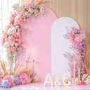 Pink White Arch Backdrop Cover Set of 2 Arch Covers 7.2 and 6ft Wedding Arch Cover Stretchy Backdrop Bridal Baby Shower Birthday Party Arches Stand Covers Spandex
