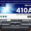 410A CF410A Black Toner Cartridge Replacement for HP 410A CF410A 410X CF410X Works with Color Pro M452 Series; Color Pro MFP M377, M477 Series 1 Pack