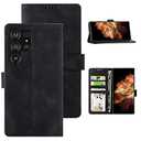 Eastcoo Flip Wallet Case for Samsung Galaxy S23 Ultra, [3 Card Slots][Stand Function] PU Leather Shockproof Protective Case Cover for Samsung Galaxy S23 Ultra, Black