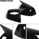 Side Door Mirror Cover Caps Compatible with Tesla Model Y 2020-2023 Cow Horn Style Replacement for Door Rearview Mirror Cover Cap (Gloss Black)