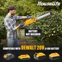 Cordless Hedge Trimmer 18 Inch, Electric Shrub Trimmer Compatible with Dewalt MAX 20V Battery, Lightweight 3.7 Lbs Bush Clipper with 5/8" Cutting Capacity & Dual Safety Switch, Tool Only