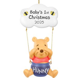 Hallmark Keepsake Christmas Ornament, Disney Winnie the Pooh Baby's First Christmas 2025, Gifts for Disney Fans