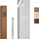 Wood Mezuzah Case With Scroll For Door Modern/ Traditional Design, Easy Peel and Stick Mezuzah cover, Home Blessing And Protection Houswarming Gift. (Oak+ Wood, 6 Inches)