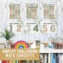 Hadley Designs Multiplication Chart Poster Set - 9 Math Posters for Classroom & Homeschool, Times Tables, Skip Counting, and Division Posters for 2nd-5th Grade, Greenery Classroom Decor