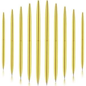 Outus 30 Pcs Gold Ballpoint Pens Slim Metallic Retractable Lightweight Pens Set 1mm Medium Point Pens for Wedding Guest Book Gift Business Office Teachers Christmas