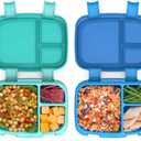 Bentgo Fresh (Blue/Green 2 PACK) - New & Improved Leak-Proof, Versatile 4-Compartment Bento-Style Lunch Box