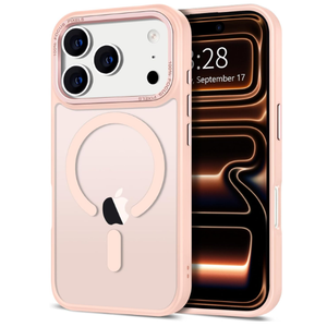 Hython Case for iPhone 17 Pro Max Case Magnetic Translucent Matte Phone Cases 6.9" [Compatible with MagSafe] Thin Slim Fit Shockproof Bumper Hard Protective Cover Women Men Girls, Frosted Cream White