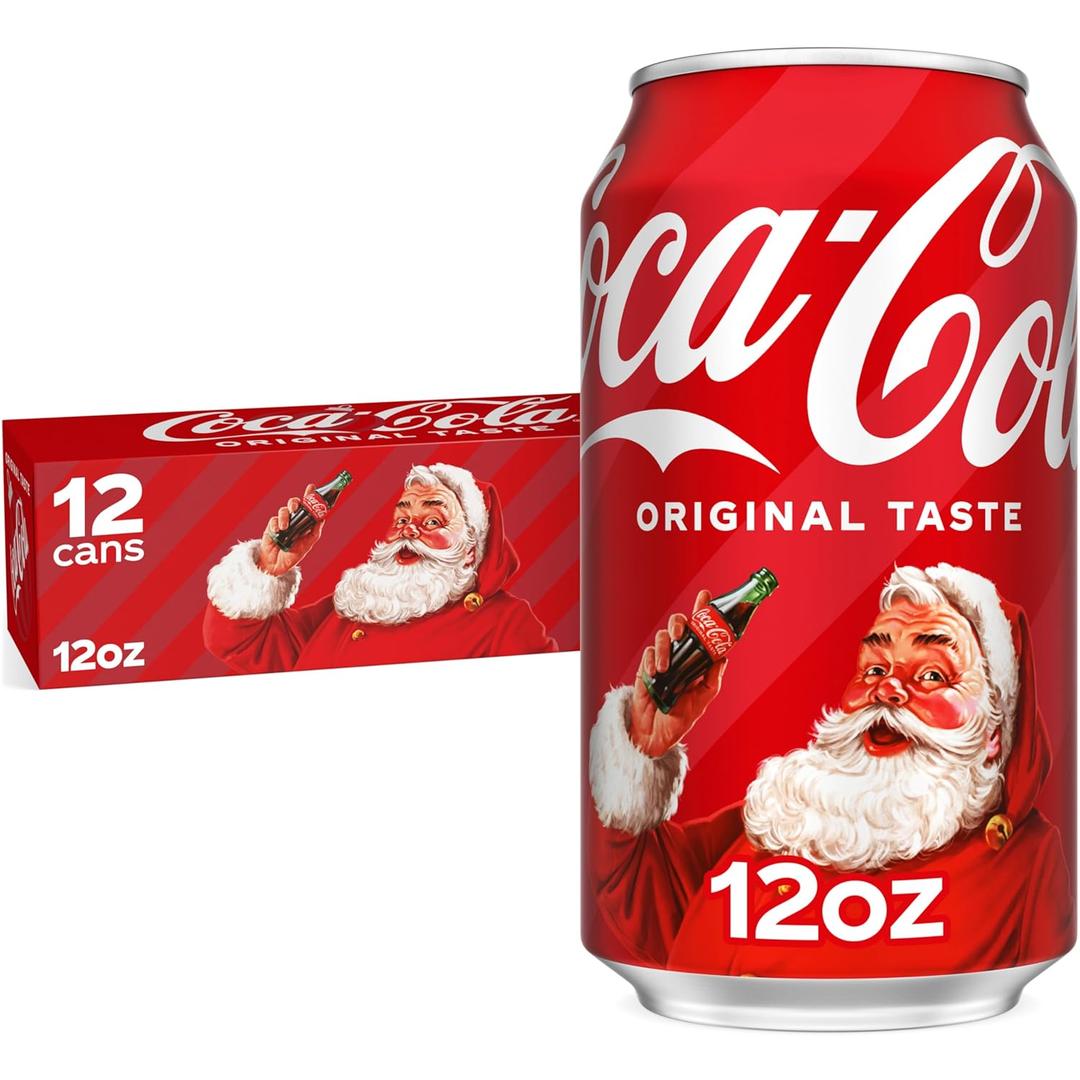 3 x Coca-Cola Fridge Pack Soda Soft Drink, 12 fl oz Cans, 12 Pack - Classic Cola Soda Cans