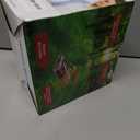 Clear Window Bird Feeder with 4 Strong Suction Cups & Decorative Lawn Top - Ideal for Garden/Yard Decor, Elderly & Kids Bird Watching, Unique Gift for Nature Lovers (Transparent&Green)