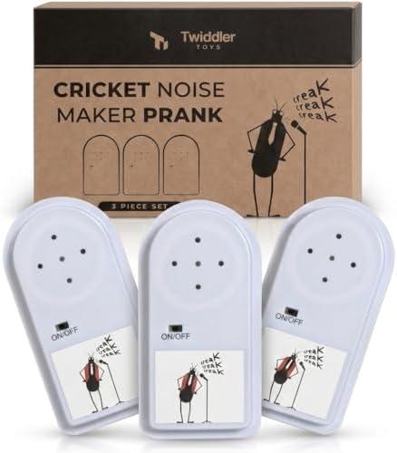 Twiddler Toys 3 Pack Cricket Noise Maker Prank – Hidden Annoying Chirp Sounds – Funny Gag April Fools Office Prank