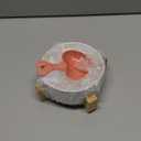 Ceramic Dog Cat Bowl with Wood Stand,Cat Food & Water Bowls Elevated Non-Spill Modern Cute Kitty Dishes Heavy Weighted Round Pet Dishes Set for Kitten Small Cat(White)