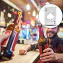 10Pack Ace of Spades Bottle Opener, Durable Stainless Steel Poker Opener Portable Beer Bottle Cap Opener, Playing Card Can Openers Credit Card Size Bar Party Tools for Your Wallet & Shirt Pocket (Black/Silver)