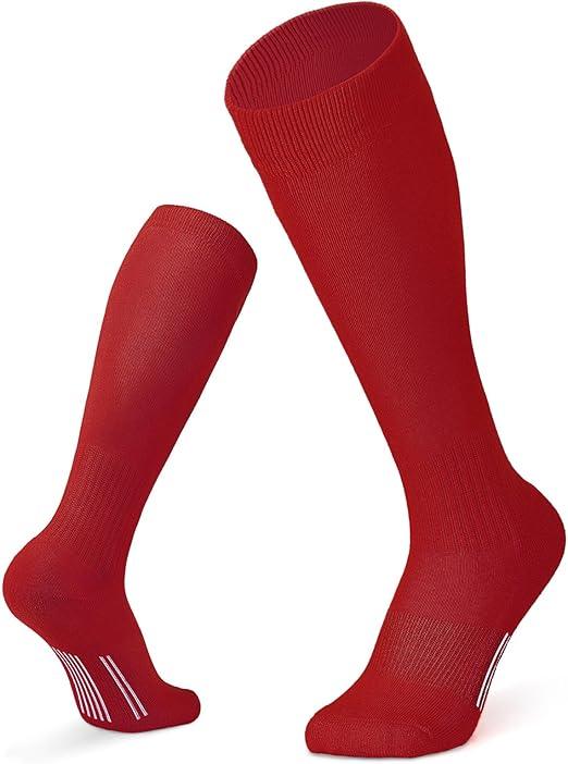 JASGOOD Soccer Socks Kids Baseball Softball Sock Youth Boys Girls Women Men Football Sock for Adult Team Sport Athletic Socks