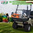 10L0L Golf Cart Front Cargo Basket for EZGO TXT/RXVClub Car DS/PrecedentYamaha G22/G29 - Heavy-Duty Steel Mesh Storage Rack, Gas/Electric Compatible