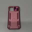 FNTCASE for iPhone 12 Phone Case: iPhone 12 Pro Military Grade Shockproof Protection Mobile Case with Kickstand & Matte Textured Rugged TPU Shell | Drop Proof Protective Cover Rose Pink