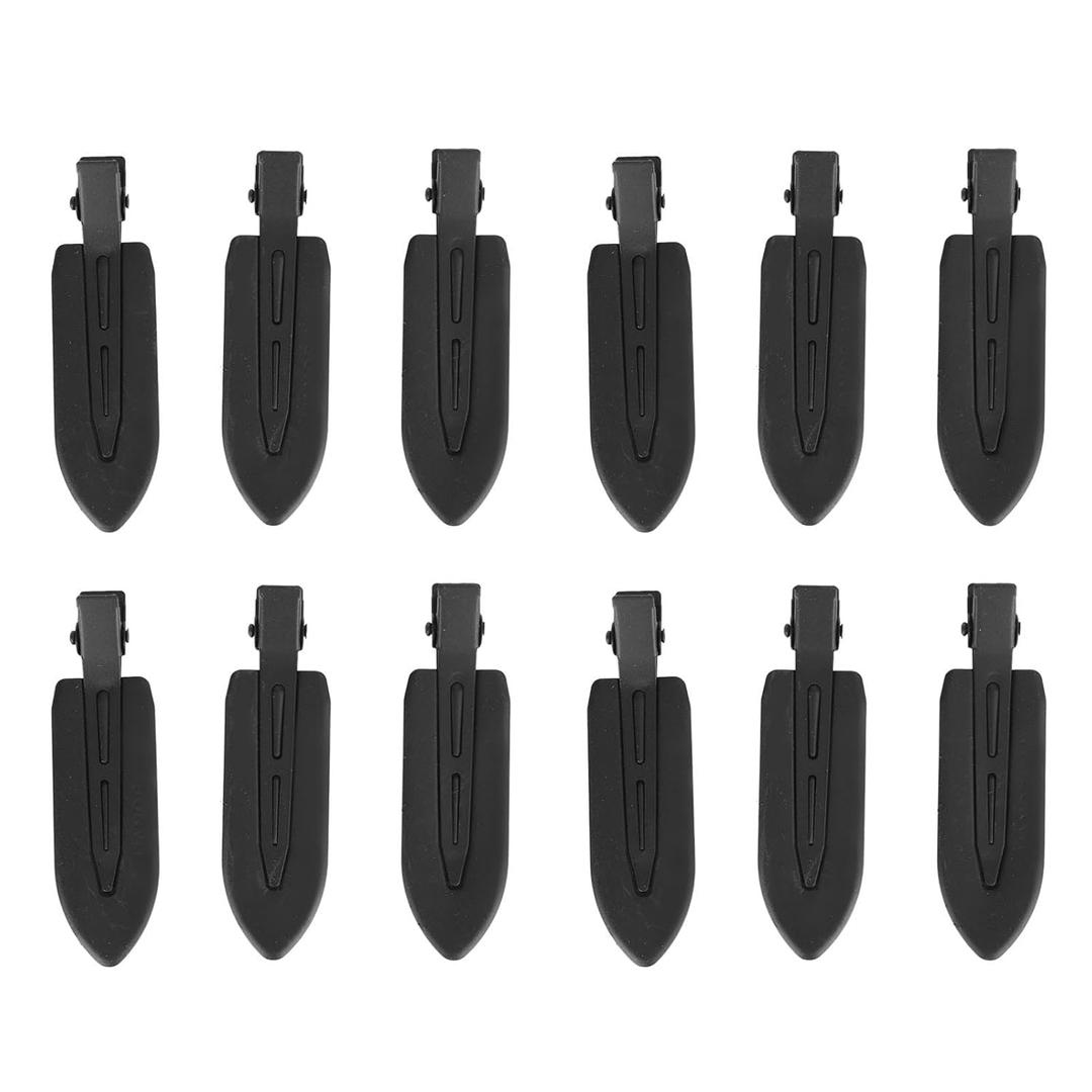 21PCS Creaseless Makeup Hair Clip, Styling Black Leaf Shaped Hair Barrettes, for Home Salon Hairstyle Bangs Application
