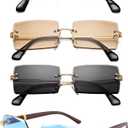 Hycredi Rimless Sunglasses Women Men HY8033 and HY8100