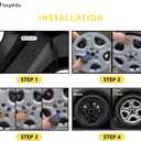 TangMiGe 4-Pack 17 inch Hubcaps Compatible with Ford Escape 2013-2025, Fits 17" Steel Wheel Only, Replaces OEM #GJ5Z-1130-A, (Silver Color Wheel Cover)