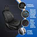 Seat Covers Fit Toyota Camry 2018 2019 2020 2021 2022 2023 2024 XLE XSE XLE V6 XSE V6 Gas Model, Full Set Faux Leather, Water-Resistant Seat Protectors-Black