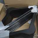 HOUSE DAY Black Wooden Hangers 20 Pack, Solid Wood Hanger with Non Slip Pant Bar, Heavy Duty Wooden Coat Hanger for Closet, Smooth Finish Wood Clothes Hangers for Shirts, Suits, Jackets, Dress