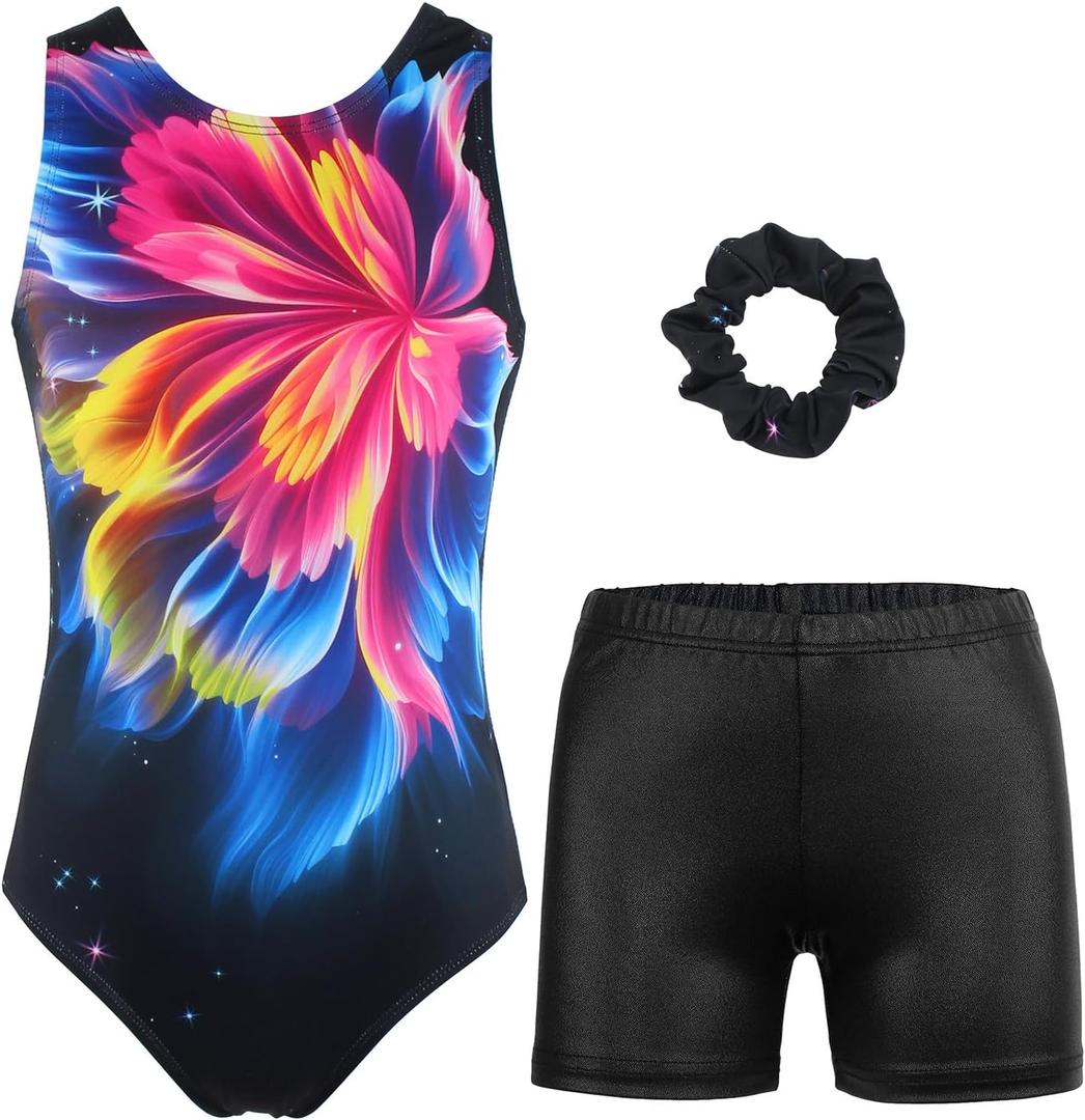 MODAFANS Gymnastics Leotards for Girls Sparkly Dance Unitards Biketards Black Activewear for Girls 4-13Years (10-11 Years, Dazzling Flower Set) MODAFANS Gymnastics Leotards for Girls Sparkly Dance Unitards Biketards Black Activewear for Girls 4-13Years (10-11 Years, Dazzling Flower Set)