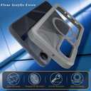 for Samsung Galaxy A16 5G Case, [Transparent & Holster Series] Belt Clip Full Body Shockproof Protective Cell Phone Cover with 2 Pack Tempered Glass Screen Protector (Gray/Clear)