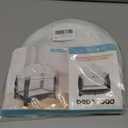 Beberoad Love Portable Playard Cover  Breathable Mosquito Net with 2-Way Zipper for Travel Cribs & Playpens (White)