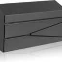 Ydocabinit Wall Mount Mailbox, Large Capacity Mailbox for House, Galvanized Steel Rust-Proof Metal Post Box Drop Mailboxes for Outside, 15.74"9.84"4.33", Black Modern Sleek Style