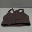 Sports Bras for Women,Padded Strappy Sports Bras Criss-Cross Back Medium Support Sports Bras with Removable Cups, Brown Large