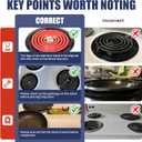 WB31M20 WB31M19 Porcelain Drip Pans and WB30M1 WB30M2 Electric Stove Burners Replacement for G*E Hot*Point Stove Top, Include 4 Pack Black Drip Pans and 4 Pack Electric Stove Element by Fetechmate