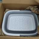 Beinilai Collapsible Foot Bath Basin for Soaking Feet,Foot Soak Tub,Plastic Foot Bucket with Handles and Massage Acupoint,Foldable Laundry Basket-Gery (1 Pack, Grey)