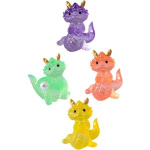 4pcs Chinese Zodiac Animals Dragon Ornaments 2025 Fengshui Statue Chinese New Year Figurine Mini Model Resin Cartoon Accessories