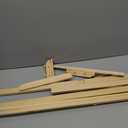 BESPORTBLE Miniature Wooden Doll Clothes Hanger Rack Cute Design Double Storage Shelf for Doll Clothes Present for Dollhouse Accessories