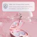 Vastsoon Ultrasonic Contact Lens Cleaner Machine Portable, Rechargeable Cleaning Kit with 4 Contact Lens Solution Cases, Applicator & Removal Tools for Travel & Home Use (Pink)
