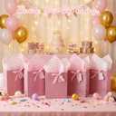 woric 120 Sheets Pink Tissue Paper Bulk for Gift Bags Metallic Pink Dots Stars Stripes Gift Tissue Paper for Mother's Day DIY Crafts Girl's Birthday Wedding Baby Shower Decoration, 14 x 20 Inch